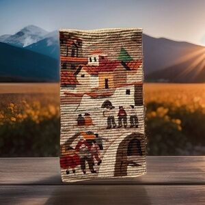 Peruvian Peru Wool Tapestry Hand Woven ART  Collection Wall Hanging